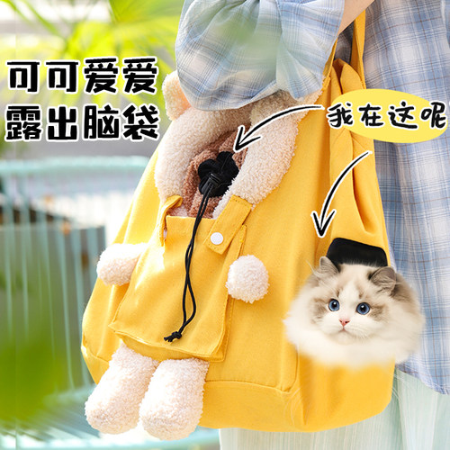四季通用单肩宠物背包可露头猫狗