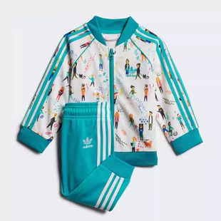 运动套装 Adidas SET婴童长袖 三叶草SUPERSTAR ED7708 阿迪达斯正品
