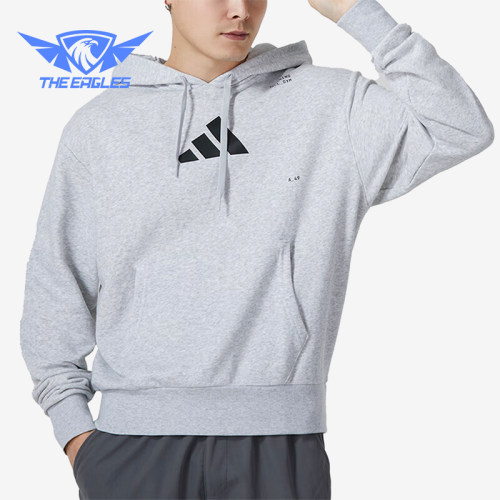 Adidas/阿迪达斯正品新款男士针织宽松休闲连帽卫衣IS7104