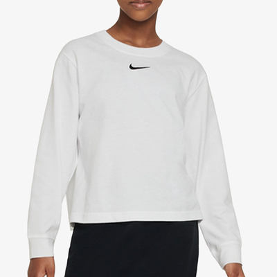 Nike/耐克正品TEE ESSNTL LS BOXY大童舒适圆领长袖T恤DV0575-100