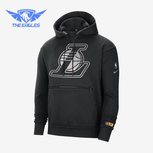 Nike/耐克正品新款男子洛杉矶湖人队连帽套头卫衣CV4046-010