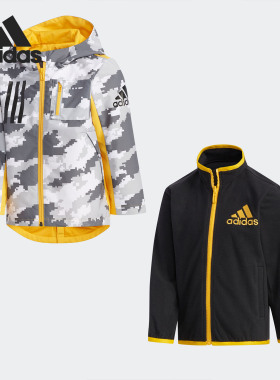 Adidas/阿迪达斯正品LB J 2IN1 JKT小童装冬季训练棉服外套EH4149