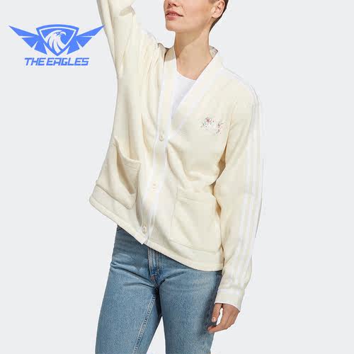 Adidas/阿迪达斯正品三叶草新款女子休闲运动针织外套 IP3761