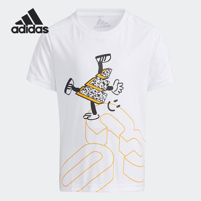 Adidas/阿迪达斯正品 2021夏季新款儿童运动训练短袖T恤H40273