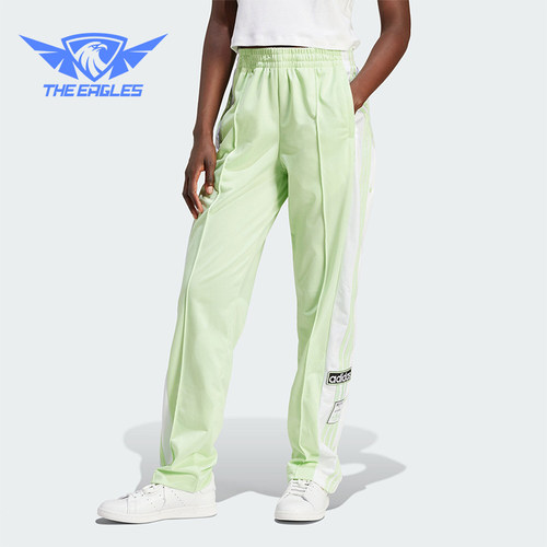 Adidas/阿迪达斯正品三叶草女士复古侧开排扣运动休闲长裤IP0626