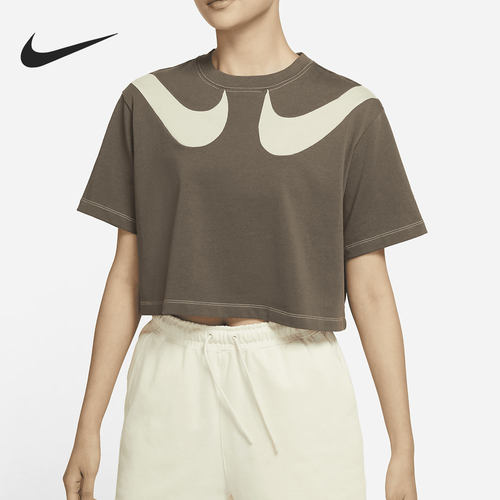 Nike/耐克正品Swoosh 女子短款宽松运动短袖T恤 DD5591-004