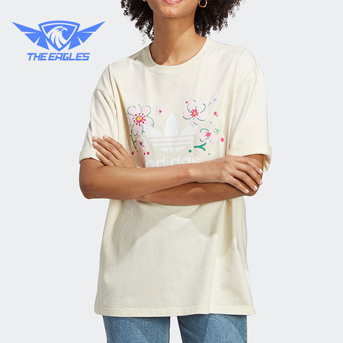 Adidas/阿迪达斯正品三叶草新款女子运动宽松短袖T恤IP3751