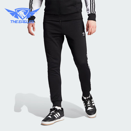 Adidas/阿迪达斯正品三叶草男士修身束脚运动针织长裤IL2488