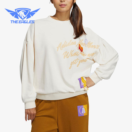 Adidas/阿迪达斯正品 NEO新款女子印花运动套头卫衣IA6771