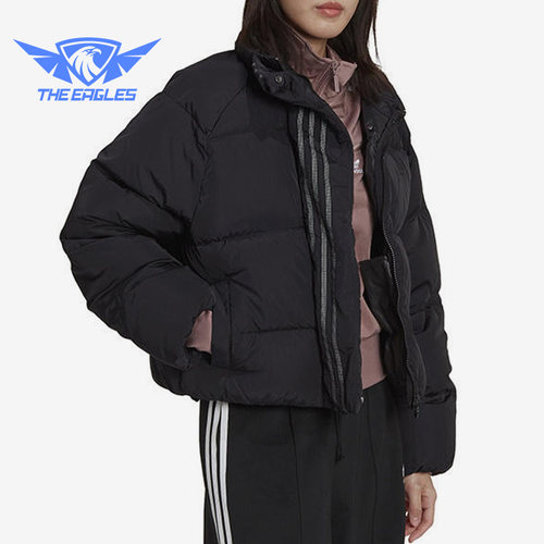 Adidas/阿迪达斯正品三叶草女子户外运动连帽羽绒服HM2627