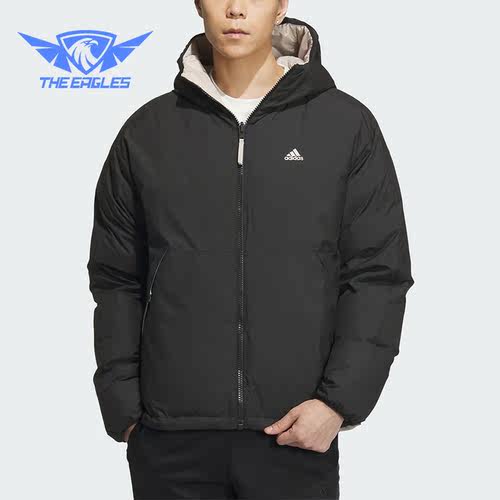 Adidas/阿迪达斯正品冬季新款男子运动休闲连帽羽绒服IS0371