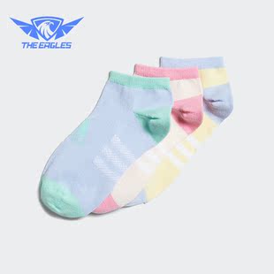 阿迪达斯正品 3P儿童袜子三双装 KIDS CUT IB0360 LOW Adidas