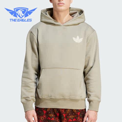 Adidas/阿迪达斯正品三叶草HOODIE 运动男子卫衣套头衫IV9697