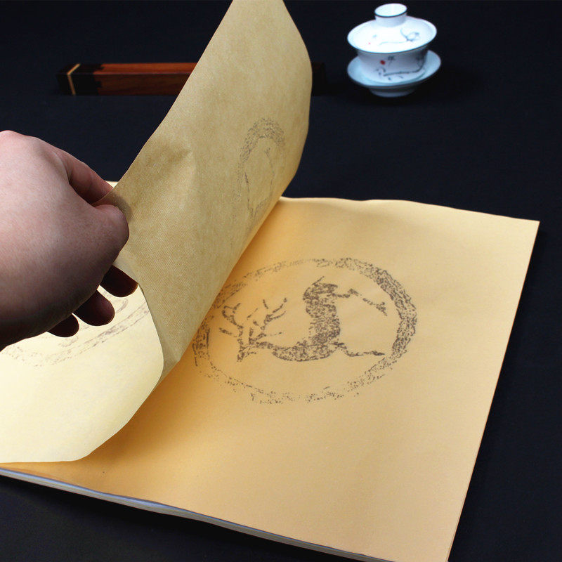 四尺对开五色仿古五言七言瓦当对联生宣纸书法专用宣纸批发100张