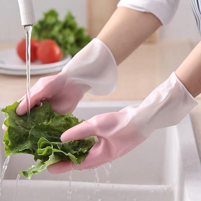 【小乐专享】家务洗碗手套橡胶乳胶厨房清洁刷锅洗衣服塑胶渐变色