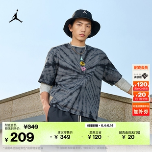 耐克乔丹男子扎染短袖T恤夏季新款运动纯棉半袖舒适JORDAN IF3158
