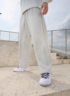 耐克乔丹男子超宽松直筒长裤春OVERSIZE风加绒卫裤JORDAN IB7239