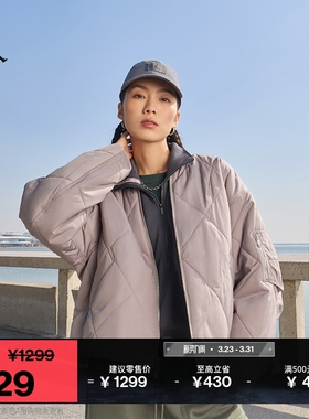 耐克乔丹女子超宽松轻便棉服春季新款绗缝夹克外套JORDAN IF1051