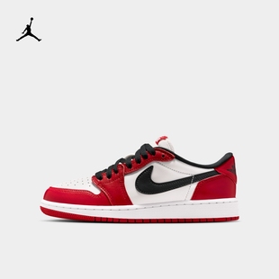 耐克乔丹大童复刻AJ1板鞋春男女童低帮休闲鞋运动鞋JORDAN HQ6999