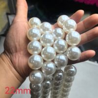 High-quality imitation pearl wedding decoration, extra-large ABS straight-hole bulk handcrafted DIY decorative accessories and ornaments, loose beads thumbnail 4