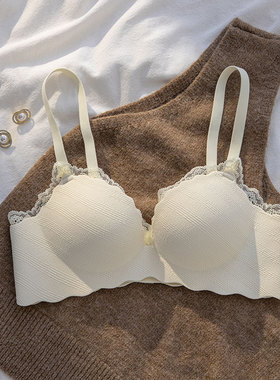 2025秋冬新品小胸聚拢内衣女甜美少女 AA舒适平胸显大不空杯文胸