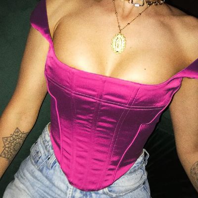 Bustier Corset Crop Tops Women Summer Top Cropped Club Outfi