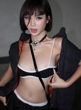 Cute Crop Top Vest Vintage Party Club Clothes Women Y2k背心