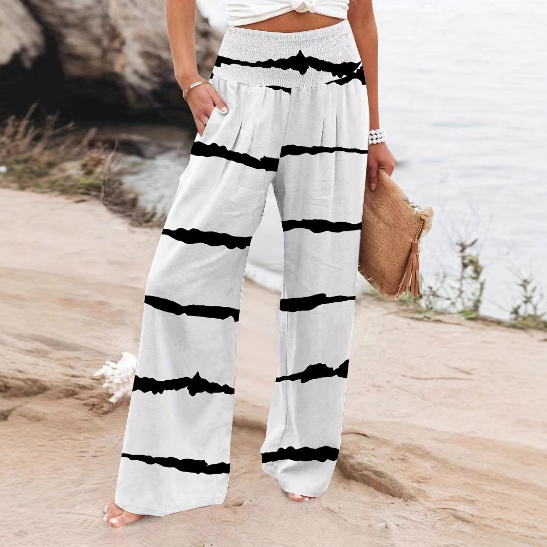 Women's casual style wide leg loose pants女休闲风阔腿长裤女