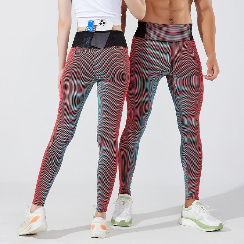 Male/Female Yoga Pants Sports Double Layer Compression Pants