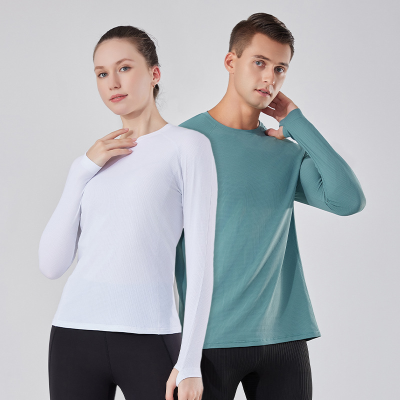 Male/Female Running Speed Dry Ice Silk Long Sleeve T-shirt