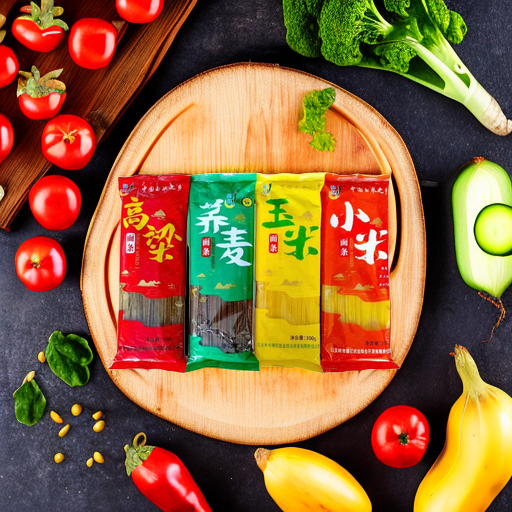 东北粗粮面条组合/高粱荞麦玉米高粱小米低脂代餐挂面糖友无添加