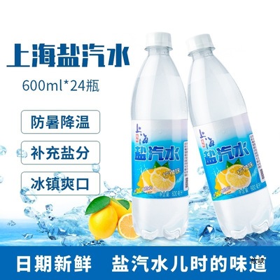 老上海盐汽水官方旗舰店延中牌糖脂柠檬味碳酸饮料整箱瓶
