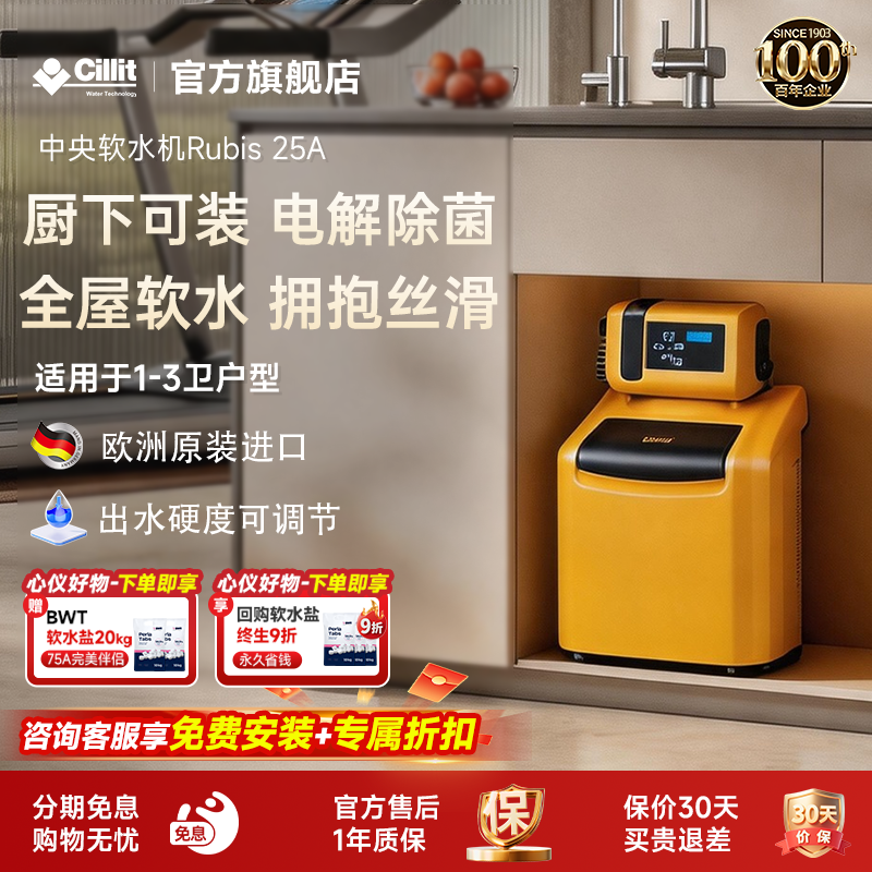 Cillit水丽进口全屋家用中央软水机净水器自来水大户型净水机25A