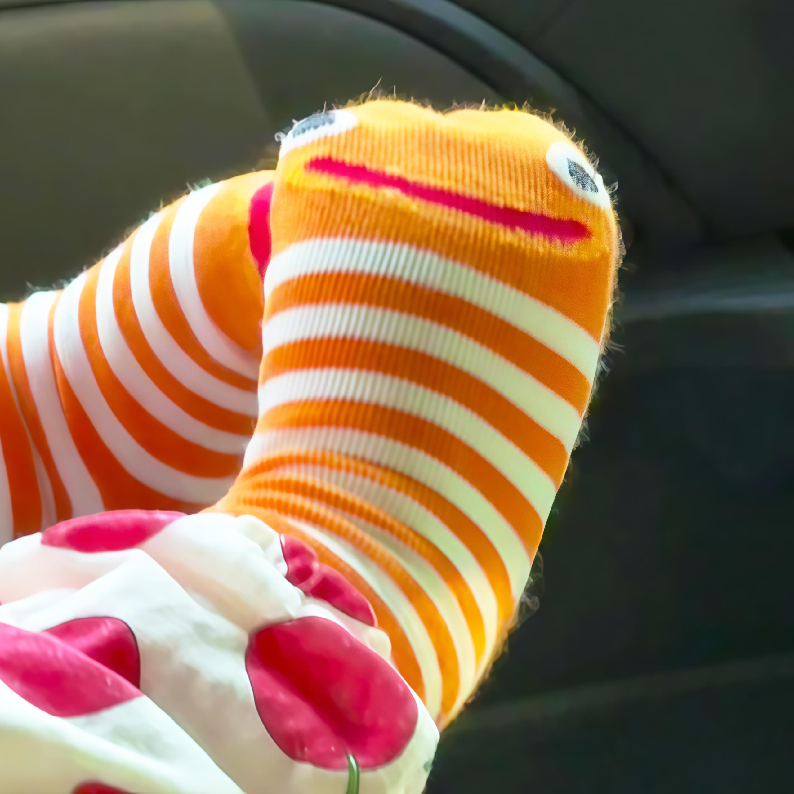 花园鳗宝宝袜子纯棉地板袜婴儿男女大童防滑隔凉ins风可爱中筒袜