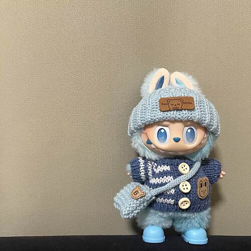 Labubu娃衣一二三代拉布布衣服3.0搪胶公仔坐坐派对娃衣套装着替