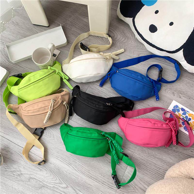 纯色麦穗儿童包包男童潮酷斜挎包简约时尚宝宝小背包韩版女童胸包