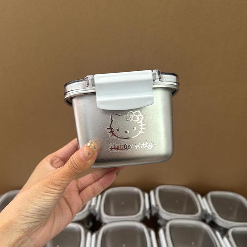 保鲜盒密封盒304不锈钢带盖水果便当盒饭盒冰箱收纳便携外带小号