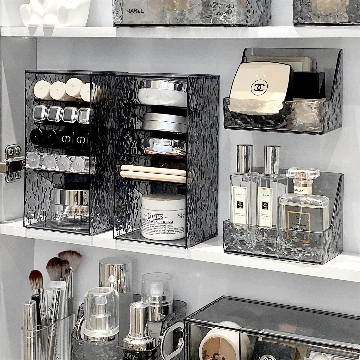 洗手间镜柜收纳盒浴室化妆品口红置物架柜内分层隔板护肤品整理盒