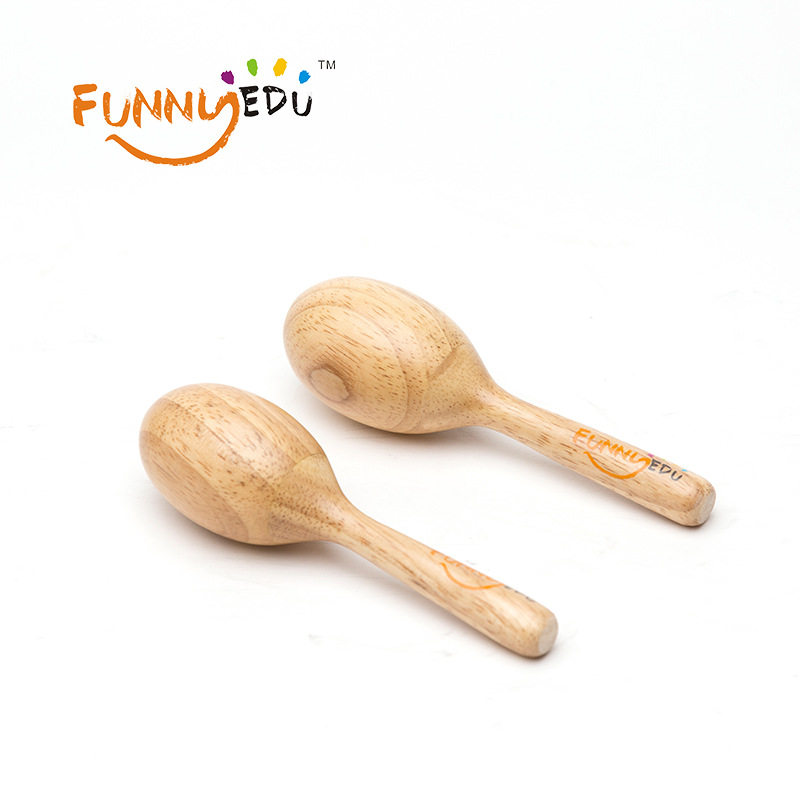 精品专业奥尔夫打击乐器 小号沙锤 木制儿童玩具砂球FunnyEdu新品