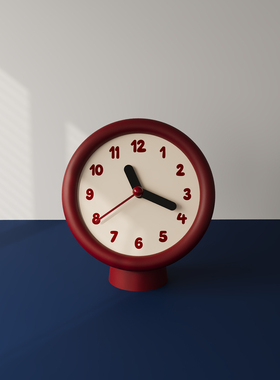 ins风座钟卡通艺术创意钟表时钟新款现代儿童房静音钟表个性摆件