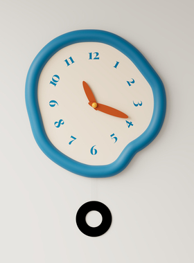 简约挂钟小清新ins风时钟小众时尚客厅时钟极简表盘摆钟表卧室