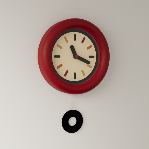 ins风挂钟卡通艺术创意钟表时钟新款现代儿童房静音钟表个性装饰