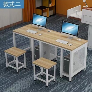定制学校机房微机室单人双人电脑桌 京兰简约电脑桌椅 培训班台式