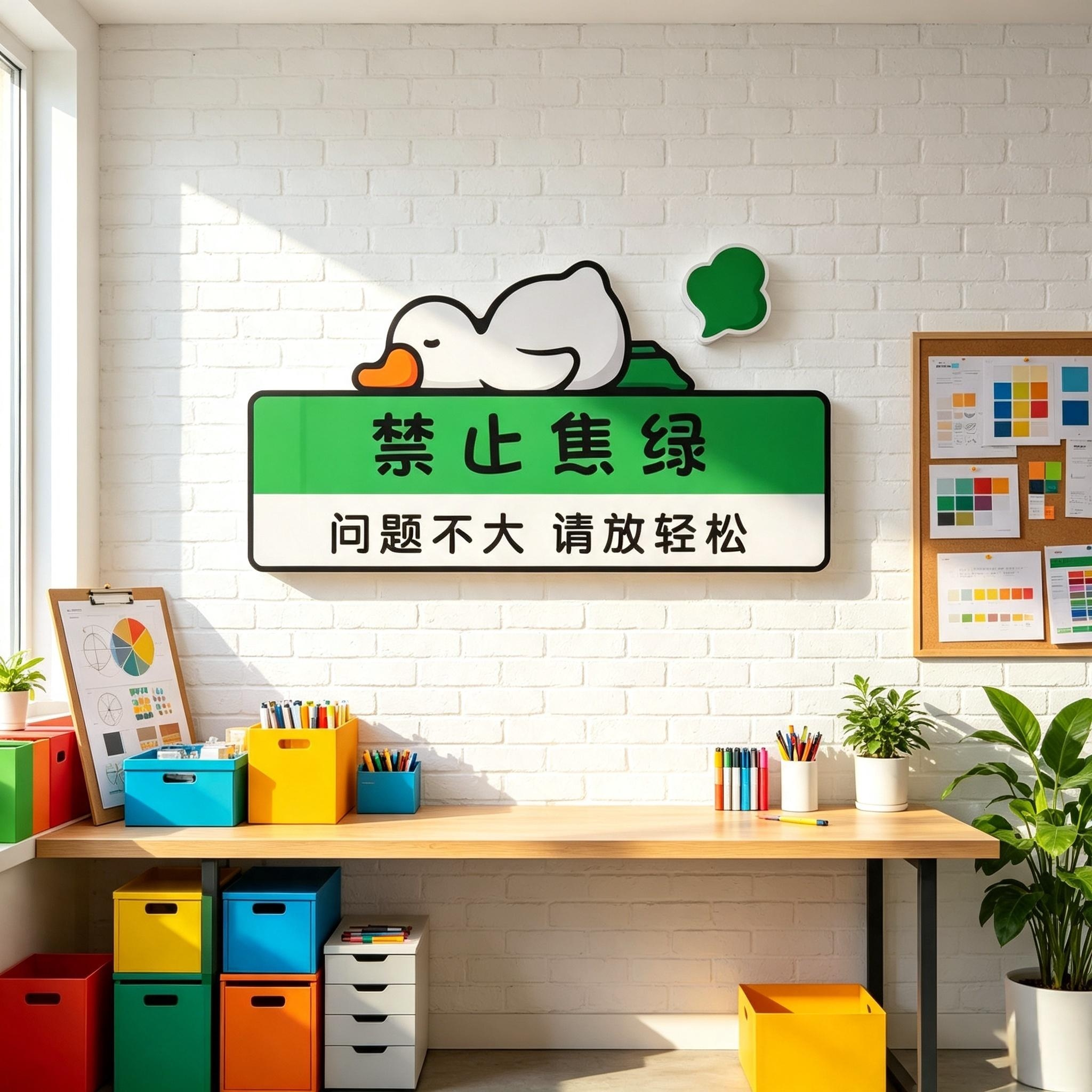 办公室进门形象励志标语墙贴