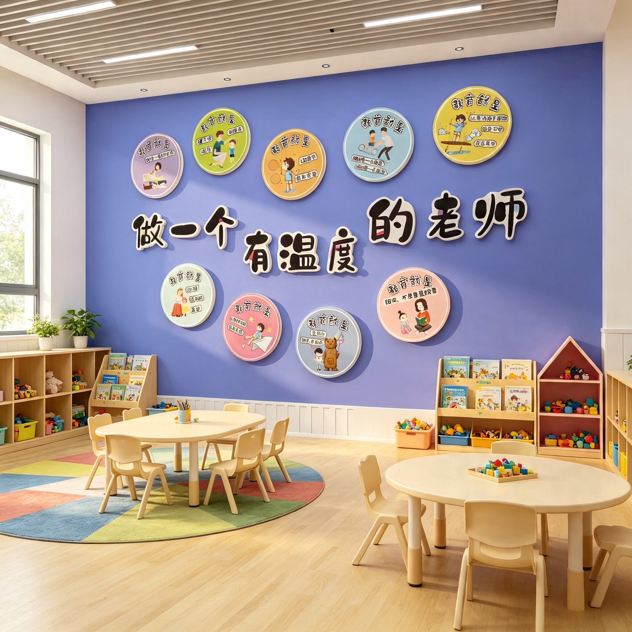 幼儿园大厅墙面装饰EMO