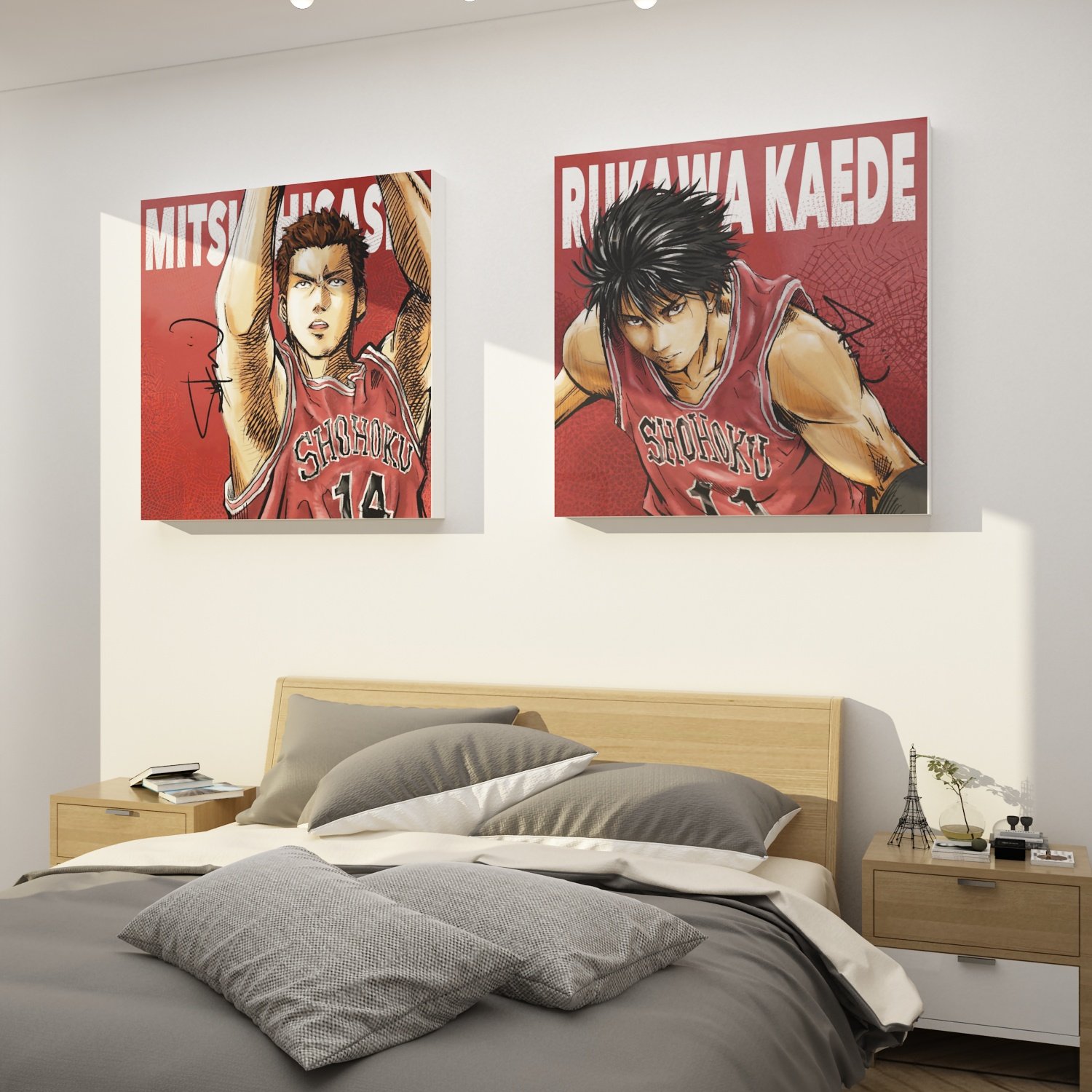 卧室装饰房间布置男生宿舍床头海报灌篮高手樱木花道客厅墙贴纸画