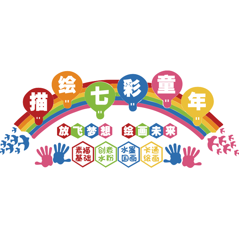 布置教室环创培训机构文化墙贴纸