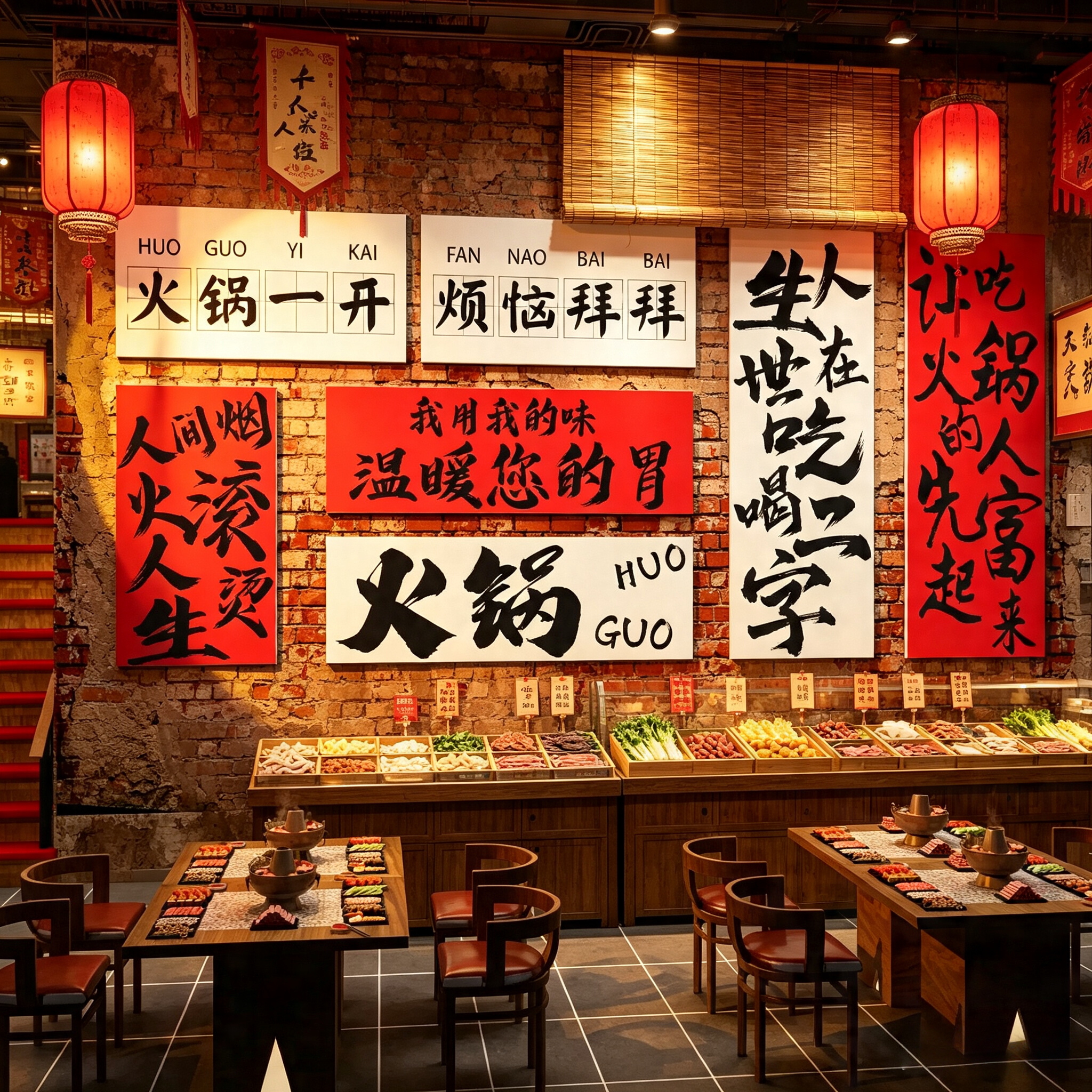 22516烟火人间饭店墙面装饰