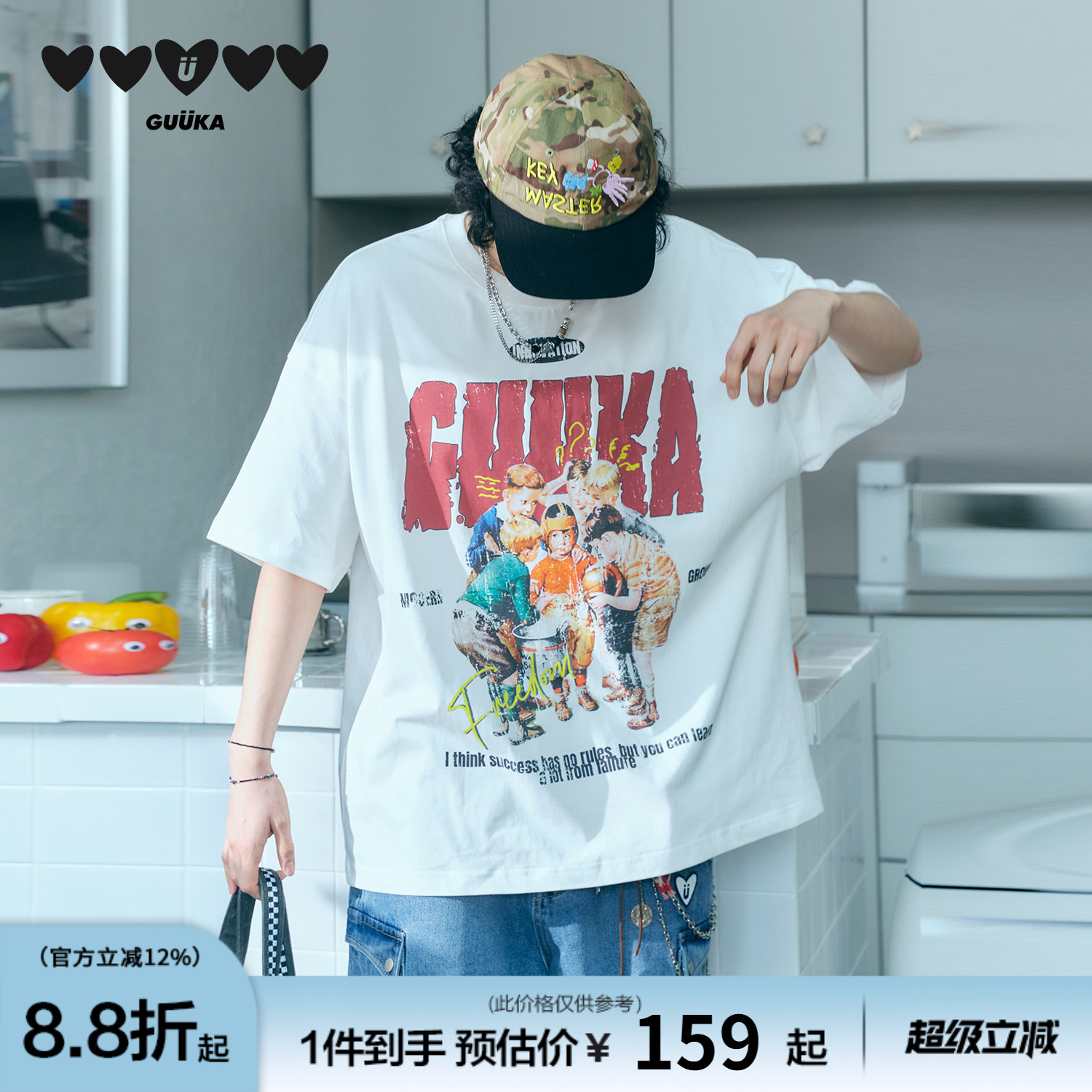 GUUKA美式重磅短袖T恤图片