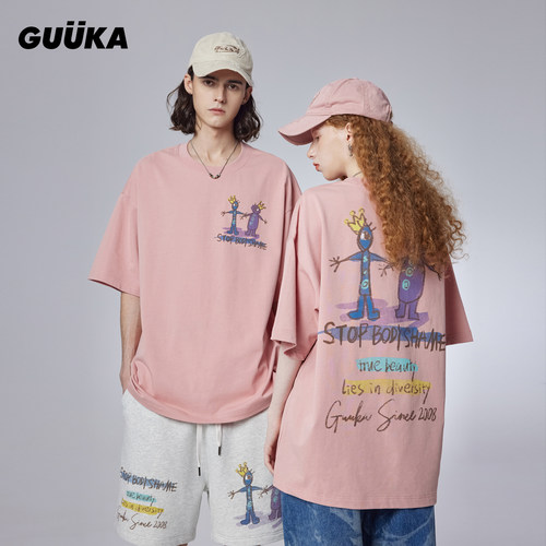 GUUKA250克重磅插画T恤